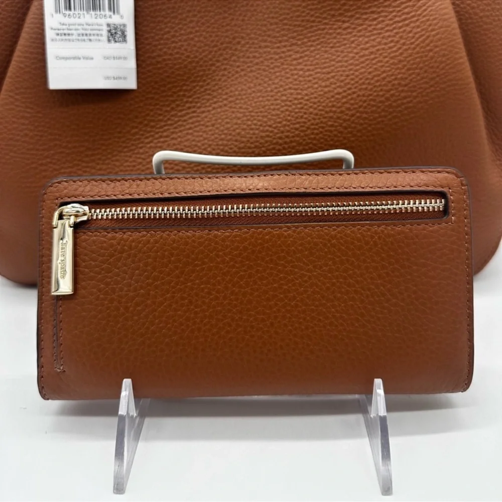 Kate Spade Large Dumpling Satchel Crossbody Bag & Leather Slim Bifold Wallet - Picture 13 of 14